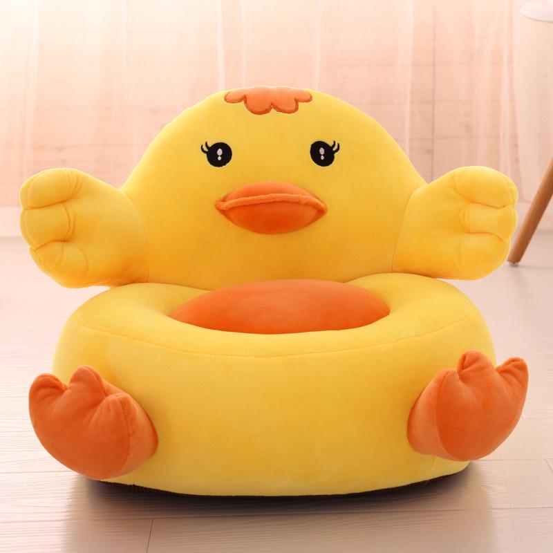 Lazy Kids' Plush Animal Sofa: Dinosaur, Giraffe, Elephant Dolls