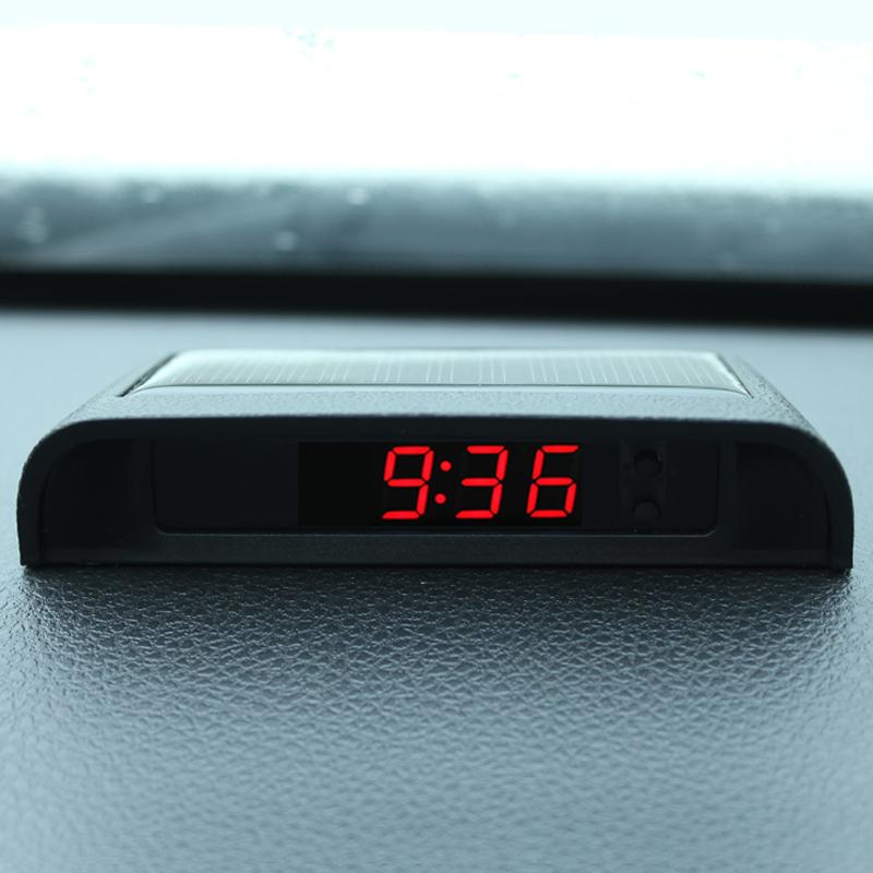 Solar Car Clock Thermometer Date Week Cycle Display Automatic Switching Machine High-Precision LED Digital Car Clock Watch