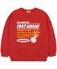 UNION GARMENTS [Fleece-Lined] Vintage Boom Oversized Sweatshirt Red