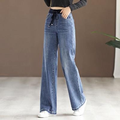 Blugi ocazional cu picioare largi, femei, mozaic, talie înaltă, vintage, largi, vaqueros, pantaloni din denim de primăvară, cu dantelă, drepte