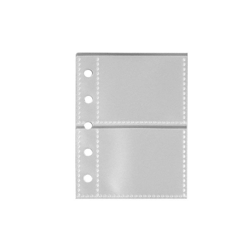 A8 Two-Pocket Card Album Pages: Frosted, Thick, Three-Layer 5-Hole Refills for Polaroid Photo Storage.