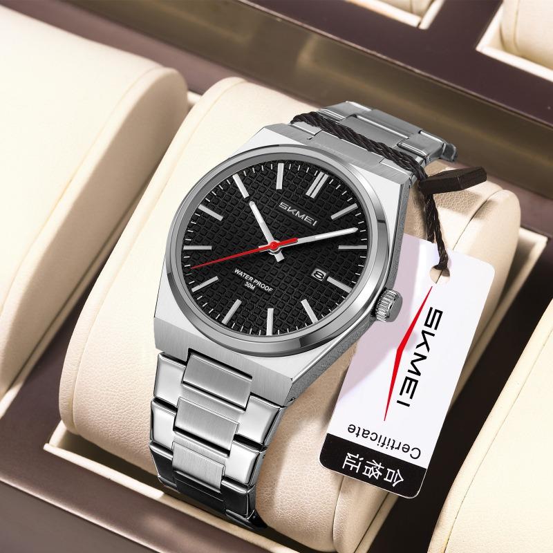 Men s Quartz Watch Simple Calendar Waterproof Business Steel Belt Quartz Watch Men s Watch