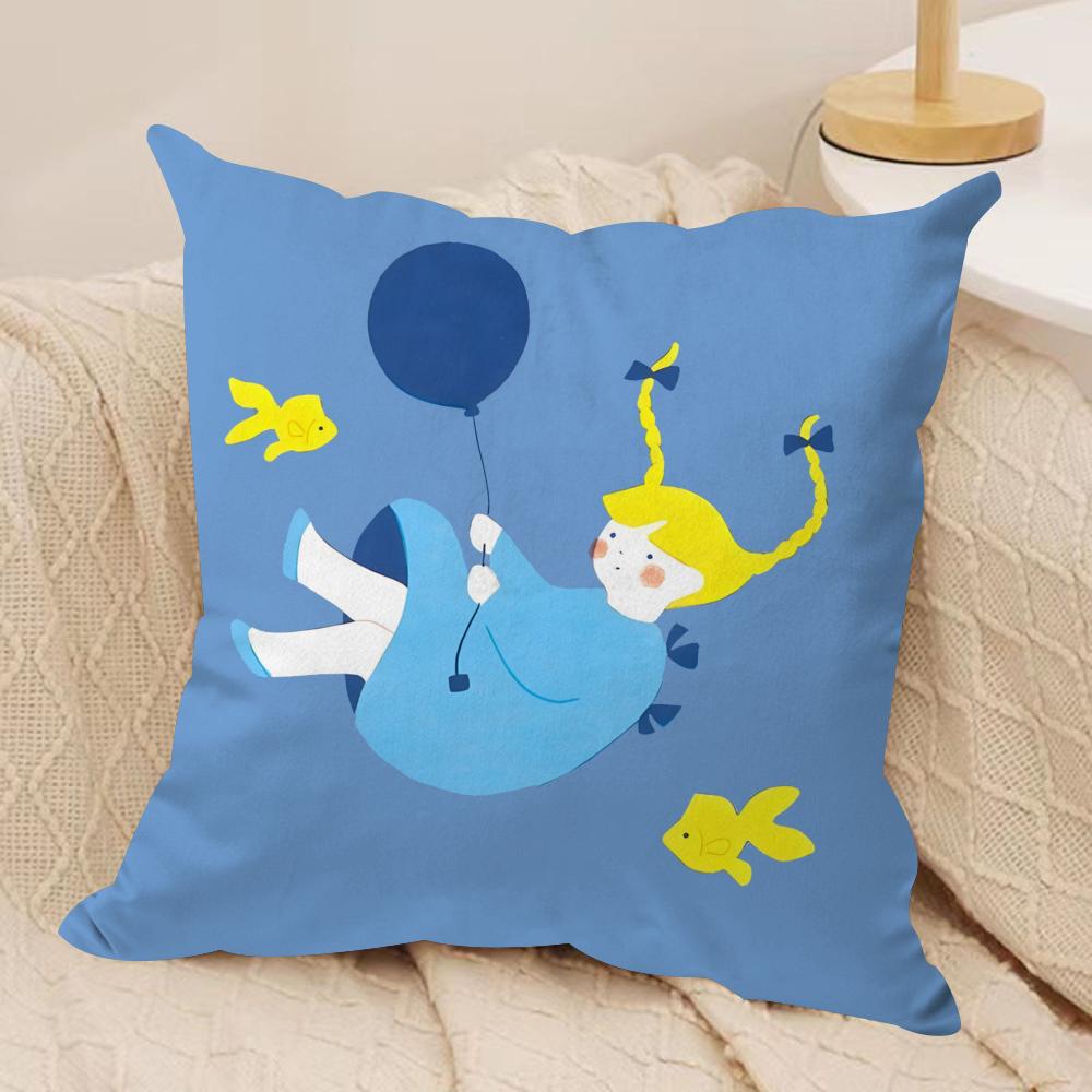 Aoyama Teruma Cushion Cover Soft Plush Fabric DoubleSided Printed Sofa Cushion Cover for All Seasons Home Decor Gift 30x30cm