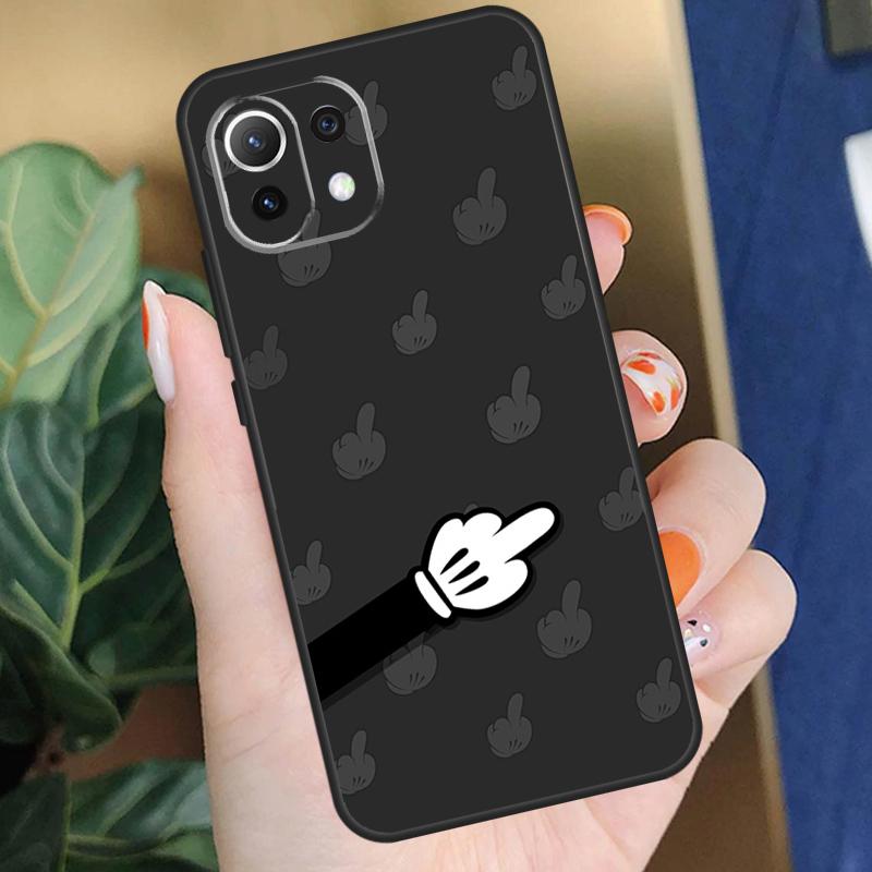 Cartoon Middle Finger Case For POCO F5 X3 X5 Pro F4 X4 F3 C65 M5s Cover For Xiaomi 13T 14 Pro 11T 12T 12 13 Lite
