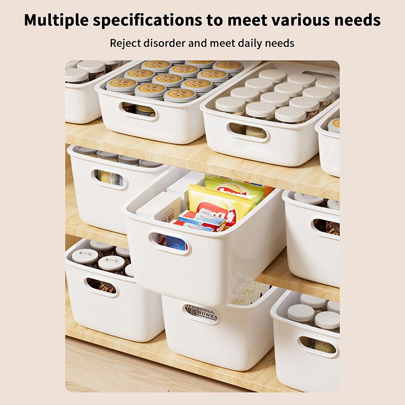 Desktop Storage Box Dormitory Sundries Plastic Cosmetic Storage Box Bathroom Kitchen Sorting Storage Basket Bins