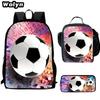 Football School Bag High Definition Waterproof Printing Multi-Functional Load Reduction Ridge Backpack