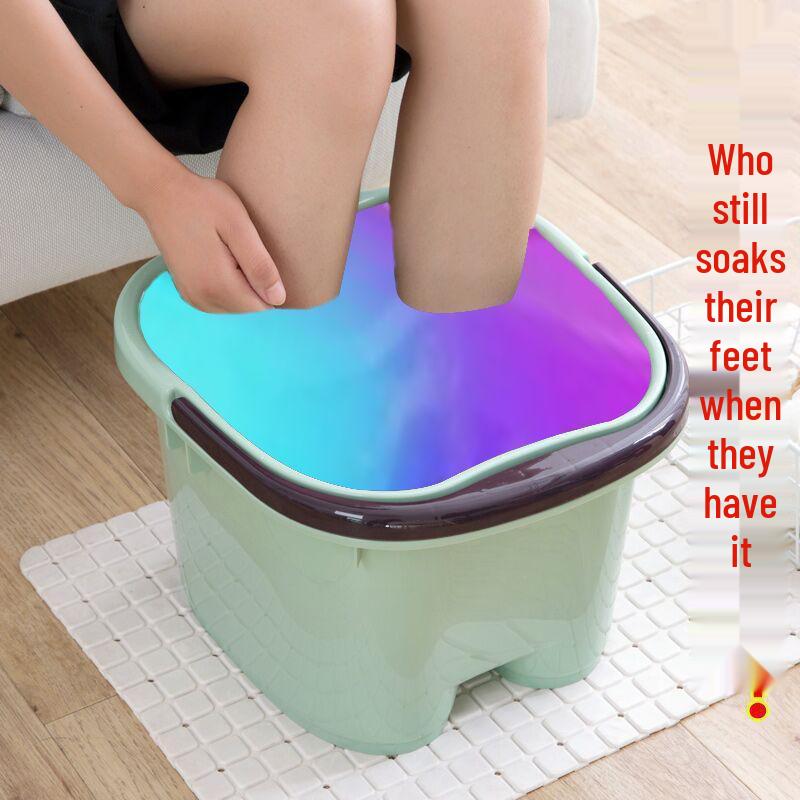 Deep Waterproof Massage Foot Bath Bucket - Over Knee High, Plastic Basin for Home & Dorm Use