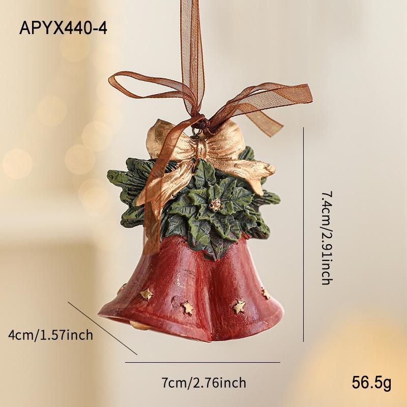 Resin Santa Rocking Horse Animal Christmas Ornaments Shaped Hanging Pendants for Tree Holiday Decor