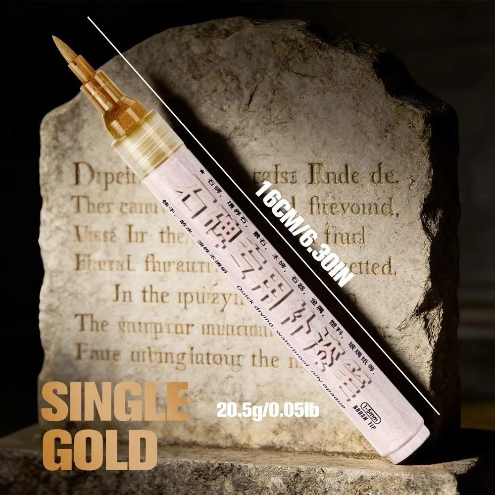 

Waterproof Tombstone Marker Pen Professional Repair Decorating Pen Color Restoration золотий