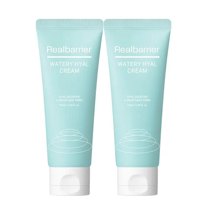Real Barrier Watery Hyal Cream 70ml x 2 (+ Extreme Cream 20ml + 5 Sachets)