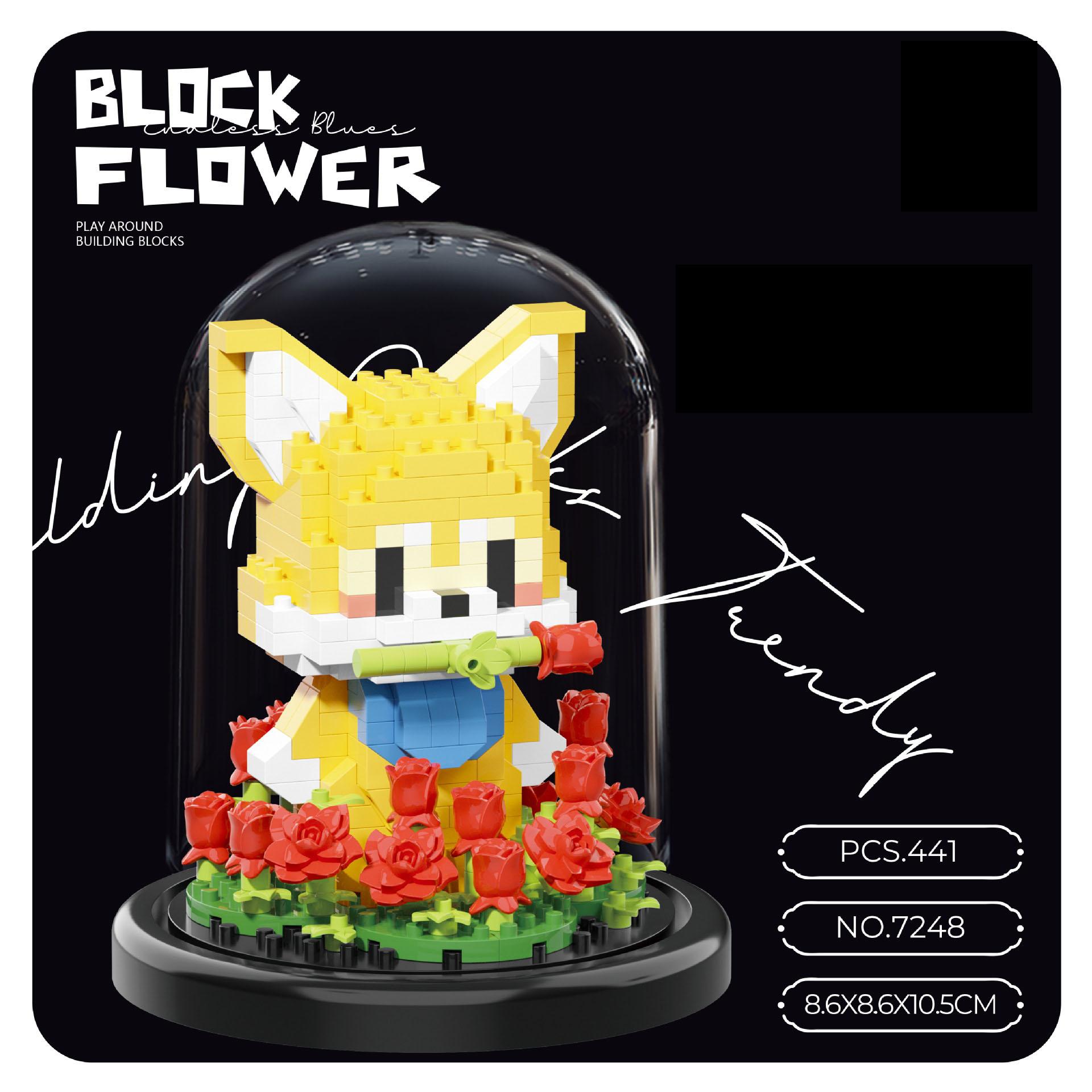 

Idea Lovely Animal Nanobricks Rabbit Bear Dog Micro Diamond Block Flower Blocks Model Educational Toy Sets Collection For Gifts
