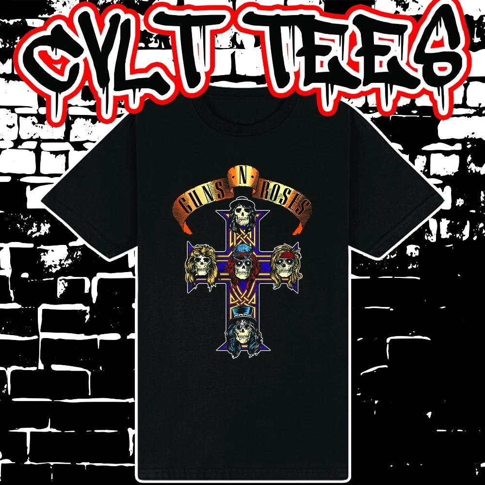 Men s and Women s T-shirts Guns N Roses Band Tee 100% Cotton L