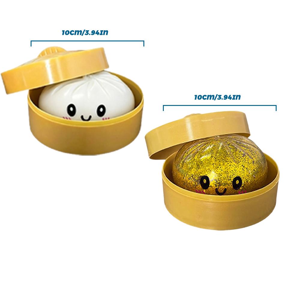 1-6pcs Glitter Anti-Stress Squeeze Toy for Adults, Simulation Colorful Dumpling Squeezable Squishy Toy