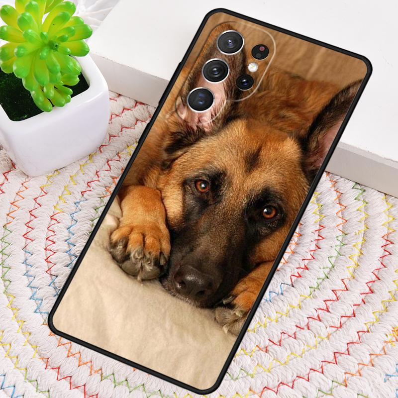 German Shepherd Funny dog Silicone Phone Case For Samsung Galaxy note 10 pro S26 S25 S24 S23 S22 S21 Plus S25Ultra Capa Cover