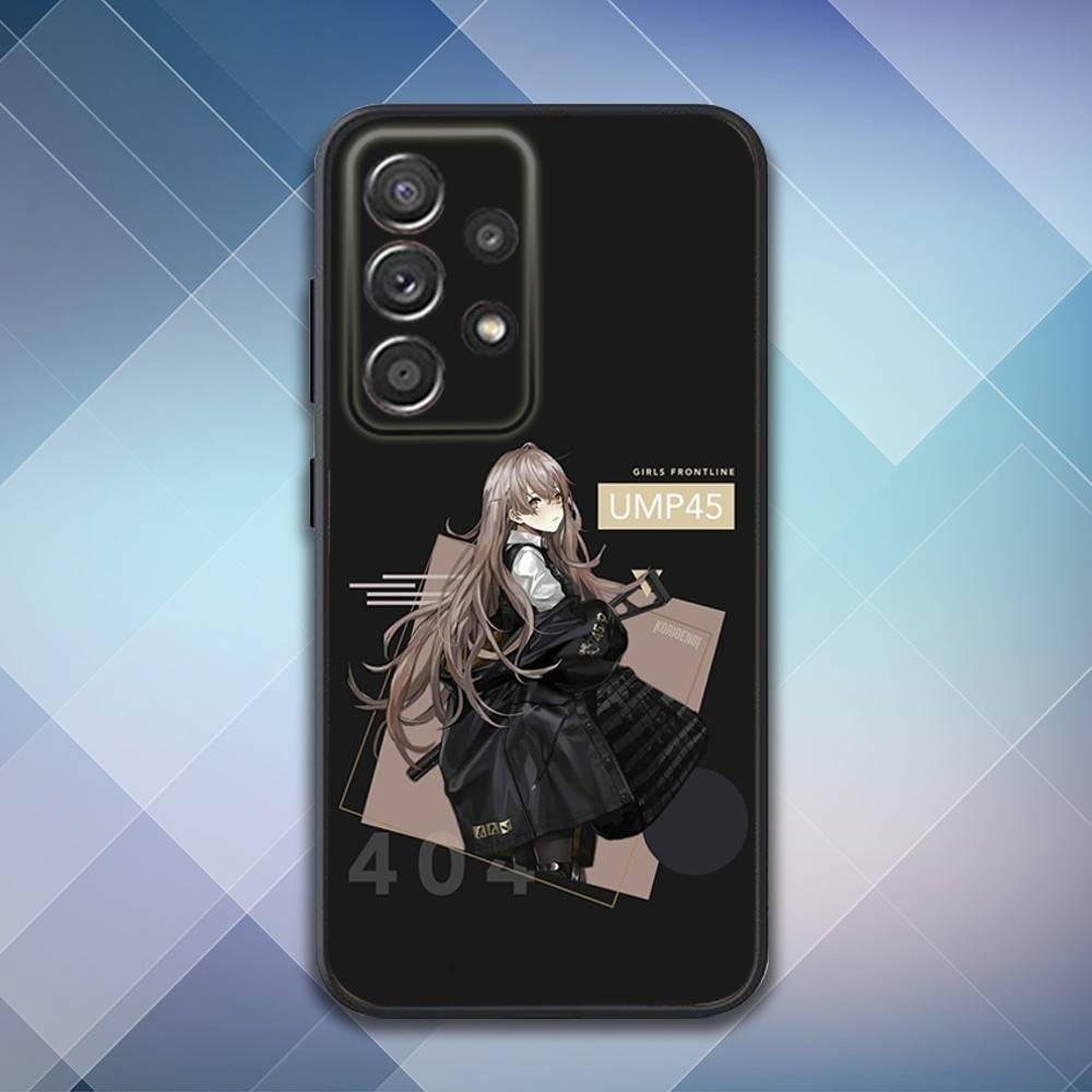 Girls F-Frontline U-Ump45 Phone Case For Samsung S25,S24,S21,S22,S23,S30,Ultra,S20,Plus,Fe,Lite,Note,10,9,5G Black Cover