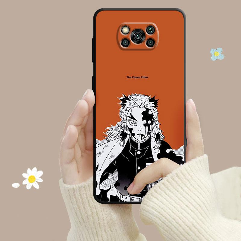 Case For Xiaomi Poco X3 Nfc X4pro M3 C40 For Mi 12 11 10 10t 8 Note10 Lite 11ultra 11t Pro F1 Cartoon Anime Demon Slayer Nezuko