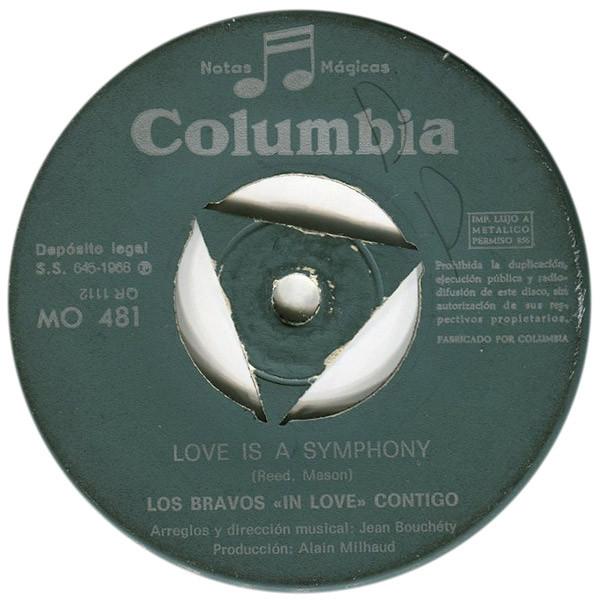 

7inch Record LOS BRAVOS - In Love Contigo MO481 Columbia 1968 Spain Rock Used