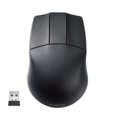 ELECOM Wireless Mouse Medium for 3 (Receiver Included), Size, CAD, Buttons, Wheelless, Symmetrical, 600/1200 Count, Two-Level Adjustment, Black,