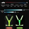Led Reflective Vest Adjustable Rechargeable High Visibility Outdoor Night Running Riding Walking