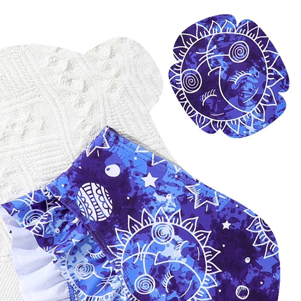 Girls Two Piece Swimsuit Set Tankini Top and High Waist Bottoms with Ruffle Detail Comfortable Fit Durable Fabric for Swimming