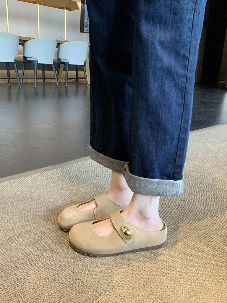 5Cm~ Height-increasing thick-soled Boken half-slippers for women's summer wear, the new little golden beans, one pedal, lazy bag head sandals