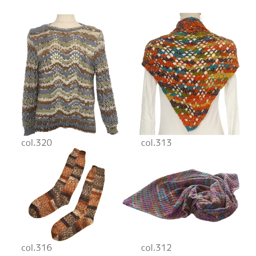 NASKA Everyday Colorful Yarn Medium Thick Gray 100g 250m Set of 5 Balls Col.320 Approx. N-57