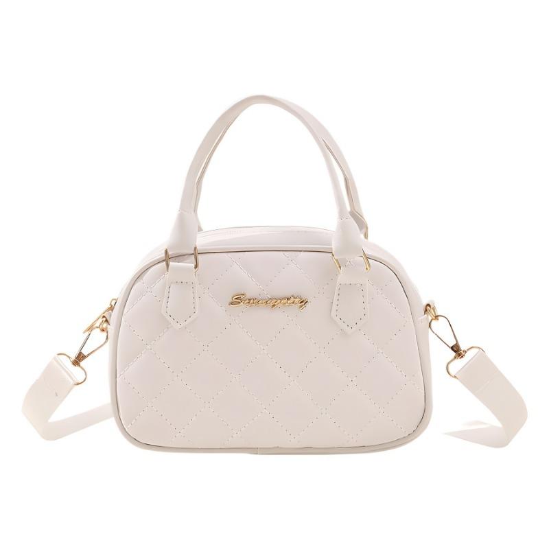 Fashion New Diamond Single Shoulder Women's Bag Solid Color Simple Temperament Small Bag Women's Bag Versatile Texture Shoulder Messenger Bag