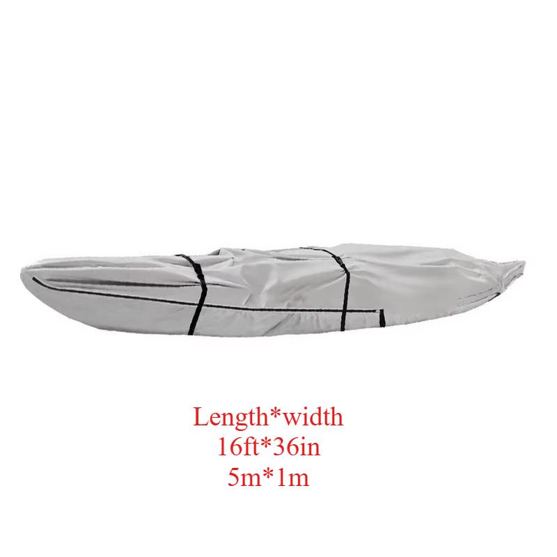 For Canoe Kayak Full-Cover Boat Protection Dustproof Canoe Cover Water Sports Full Coverage Fishing Boat Cover 420D Oxford Cloth