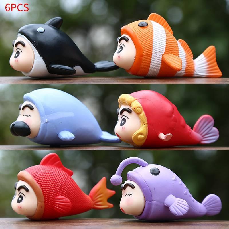 

Shin Chan Crayon Marine Organism Garage Kit Anime Model Cake Ornament Version Q