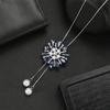 Luxury Non-Fading Korean Fashion Sweater Necklace: Autumn/Winter Women's Niche Design Pendant