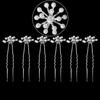 6PCS Popular Handmade Wedding Hair Pins Bridal Crystal Pearl Flower Hair Clip Bridal Hair Jewelry Accessories