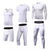 Men's White Basketball Compression Shirt - Short/Long Sleeve Quick-Dry Base Layer Vest