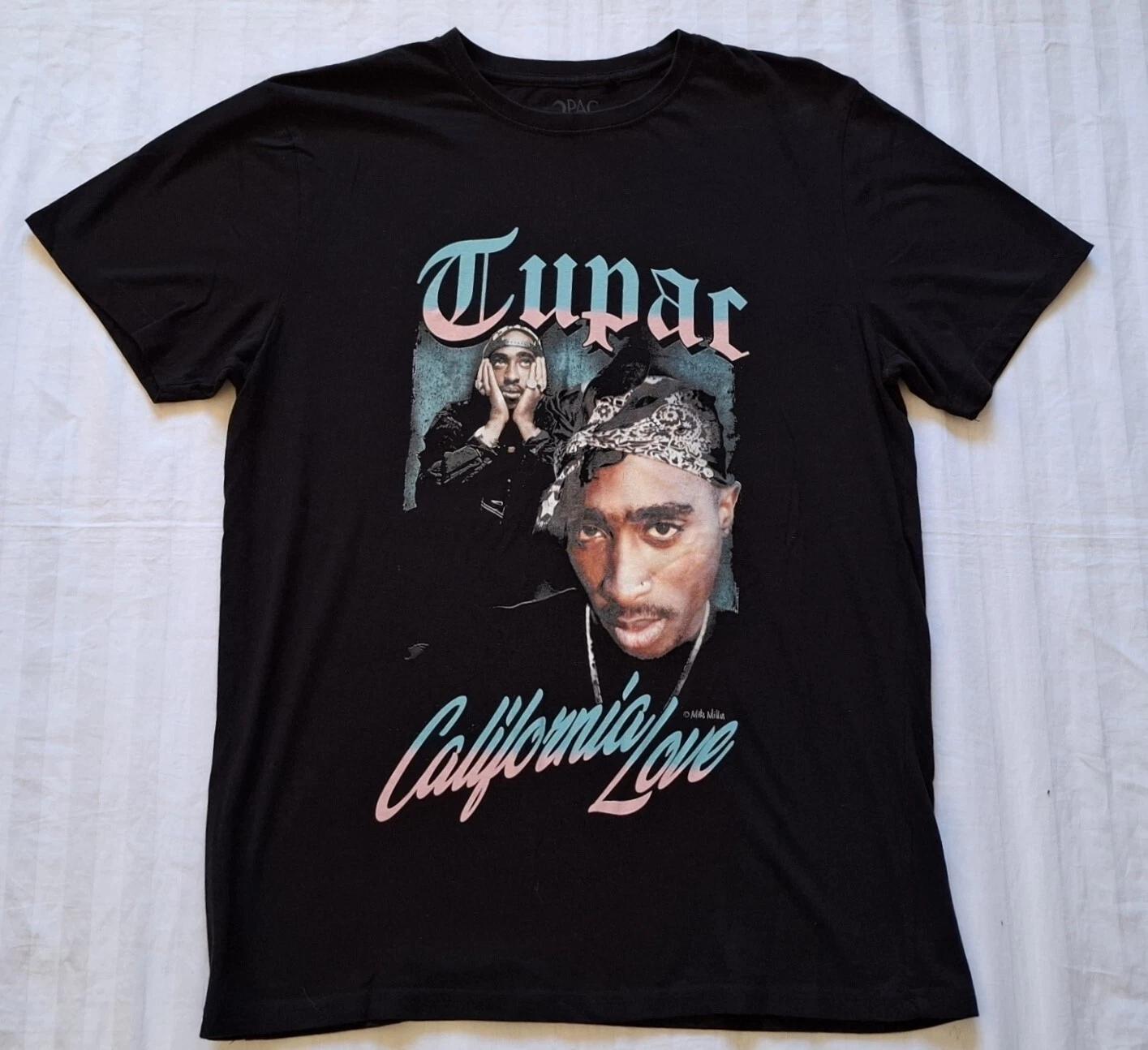 

2Pac Тупак Шакур Черная Хлопковая Футболка Маленькая Унисекс Отличное Состояние C9 S