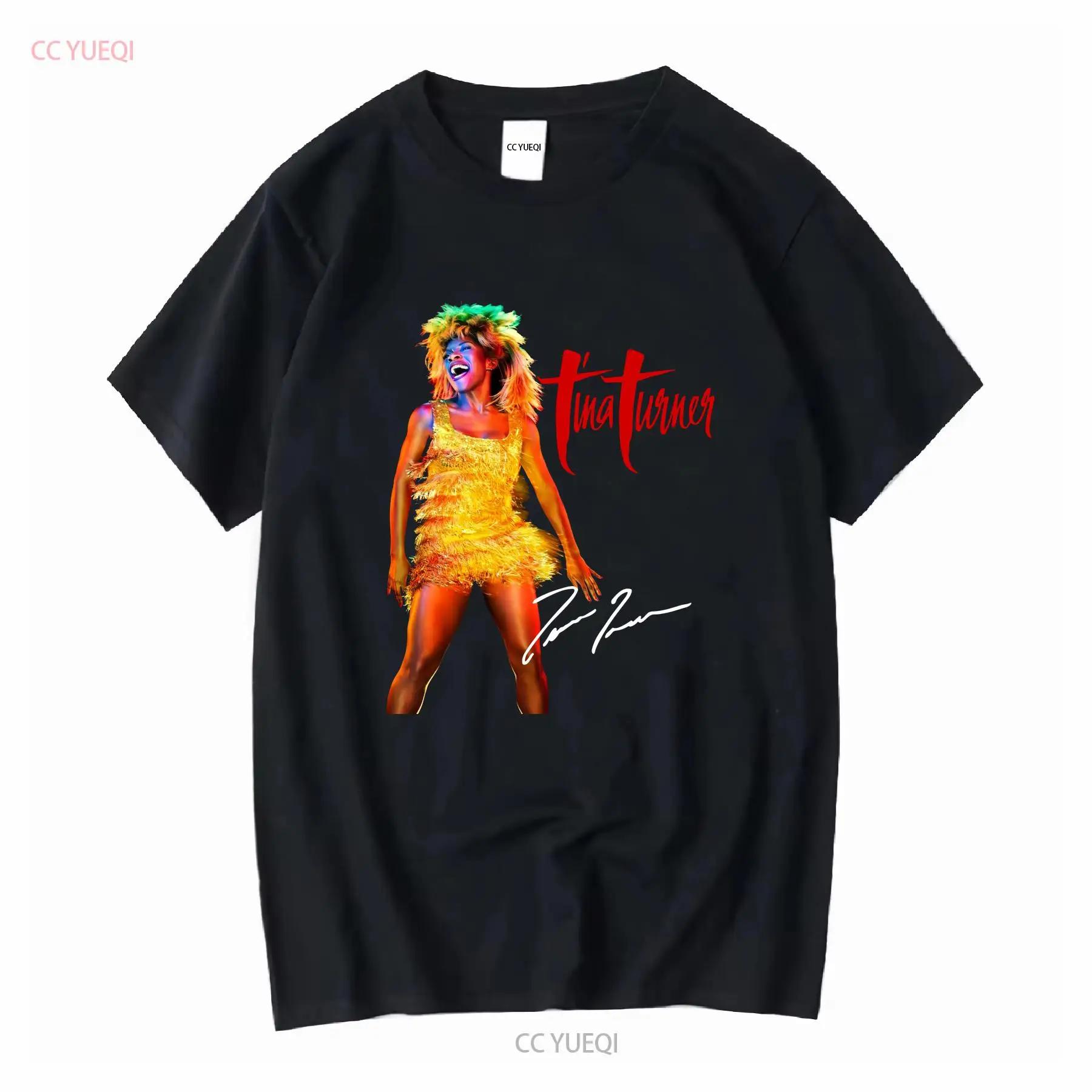 Tina Tuner Signature T Shirt All Size S To 4XL VN887 vintage Washed Comfortable streetwear Breathable designer clothes S разноцветный