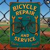 Vintage Grün Orange Weiß Fahrrad Metall Wandposter Garage Dekor