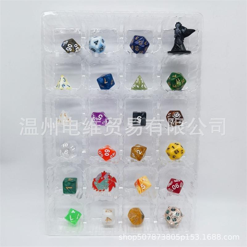 Dice Advent Calendar 24 Day Blind Box Mini Set For RPGs Party Centerpiece Home Decor Gift For Teens Adults Christmas
