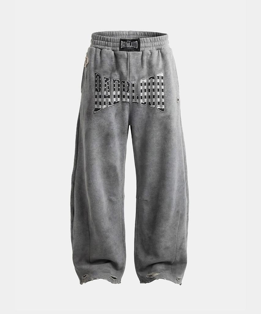 BADBLOOD Shield Old Glory 2-Way Curved Jogger Trousers - Dusty Gray