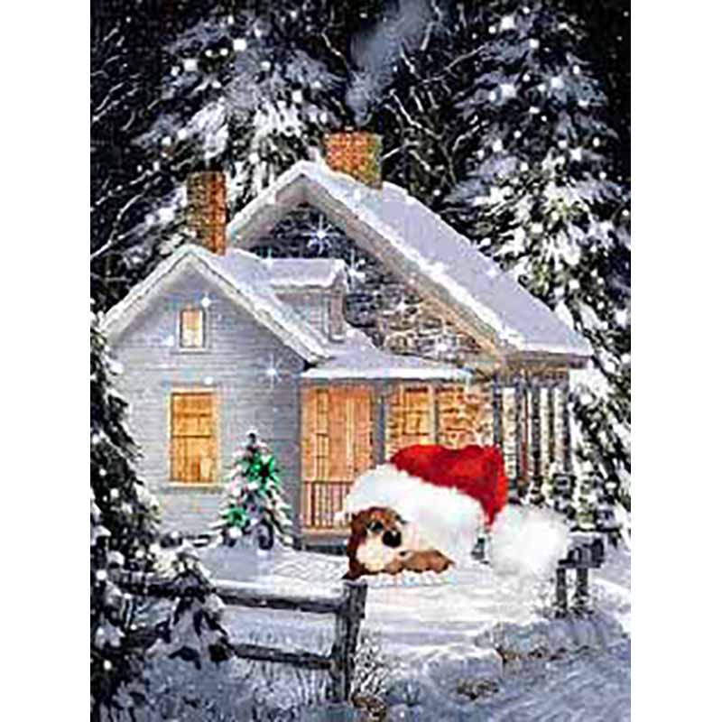 5D Diy Diamond Painting Snow Scene Diamond Embroidery Christmas Gift Landscape Mosaic Resin Home Decor Girl Hobby Full Drill
