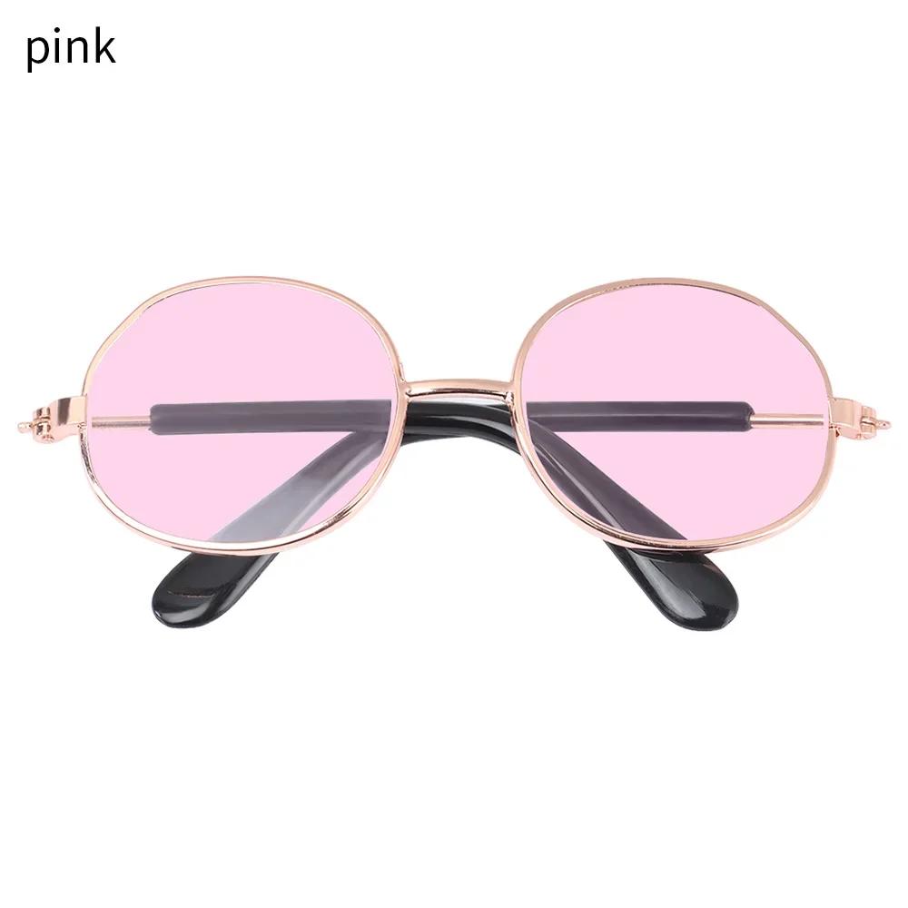 8.5cm Miniature Doll Sunglasses Metal Round Frame Glasses Lovely  Doll Eyeglasses For Blythe Doll Accessories Kids Toys