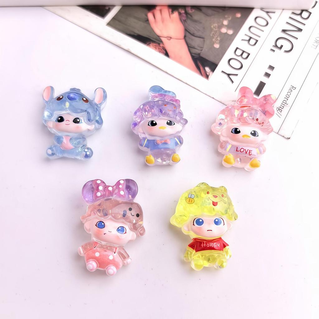 Cartoon Resin Glitter Accessories: DIY Fun Boy's Hair Clips & Phone Case Decoration