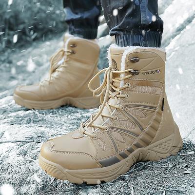 Men’s Winter Boots Waterproof Hiking Boots Desert Military Tactical Boots Durable Combat Army Boots for Men