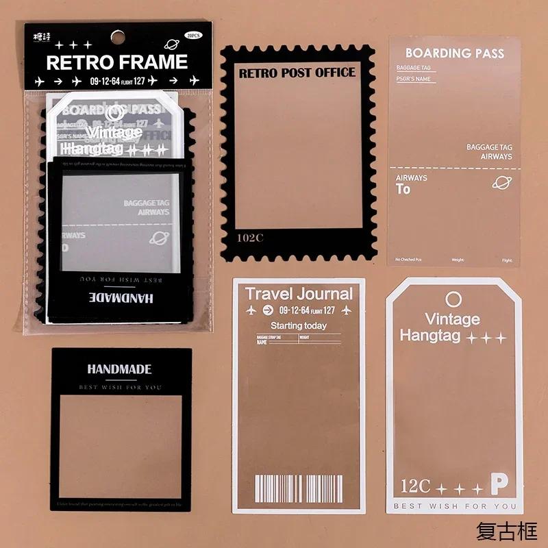 15 Sheets Vintage Photo Film Frame PET Sticker Package DIY Diary Junk Journal Decoration Label Stickers Album Scrapbooking