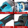 ONEVAN Fırçasız Açı Taşlama Makinesi 125MM Akülü Cilalama Taşlama Makinesi 6 Vites Metal Ahşap Kesme Aleti Makita 18V Pil İçin