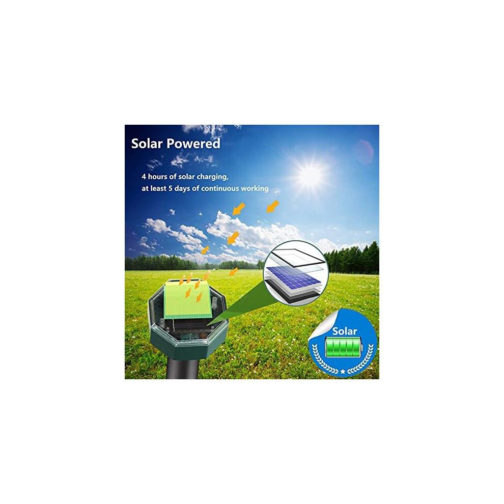 Solar- Maulwurfvertreiber, 4er-Pack Maulwurfvertreiber Ultraschall, Akustischer Maulwurfvertreiber Mit Wasserdicht, Maulwurfbekämpfung Wühlmäuse, Präriehunde, Ratten, Schlangen und Nagetiere,