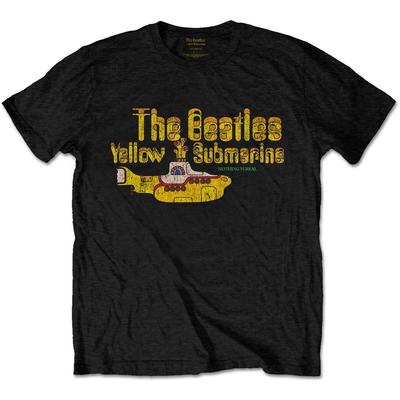 The Beatles T-Shirt Yellow Submarine Nothing Is Real Official Black New