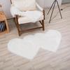 Tappeto in Lana Sintetica a Forma di Cuore Doppio - Tappeto per Soggiorno, Camera da Letto, Divano, Tavolino, Tappetino Spesso per Pavimento