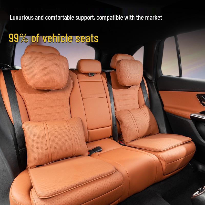 Luxurious Breathable Neck and Lumbar Seat Cushion Set for Maybach