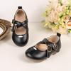 2025 Girls' Retro Princess Cross Strap Soft Sole Leather Shoes