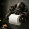 Funny Shark Tissue Holder Ocean Toilet Paper Holder, Turtle/Octopus/Shark Shape, Wall Mount Space Themed Home Decor Saving Resin Organizer,