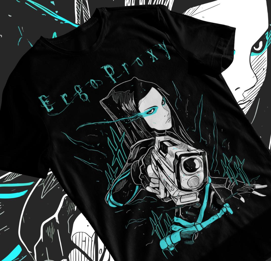 Ergo Proxy T-shirt Rel Mayer Anime Manga Kawaii Girl Shirt Soft Tee All Sizes L